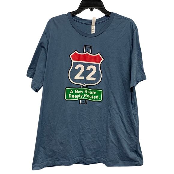 Morning Star Church Mens 2XL New Route Deeply Rooted Short Sleeve Tee Shirt - Picture 1 of 5